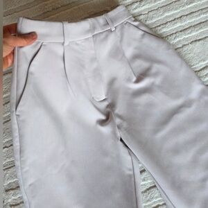 Abercrombie & Fitch Cream Wide Leg Pants Curve Love